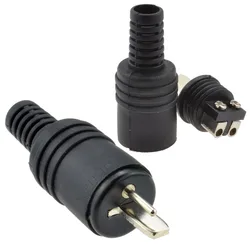 Adaptador de enchufe de señal de lámpara de Audio de alimentación, 2 pines, negro, DIN, altavoz y conector HiFi, terminales de tornillo, 2 piezas