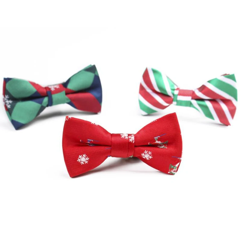 RBOCOTT Weihnachten Fliege Kinder Schneeflocke Weihnachten Baum Muster Rot Bowtie Für Jungen Kinder Geschenke Bogen Krawatten Größe 9 cm * 4,5 cm