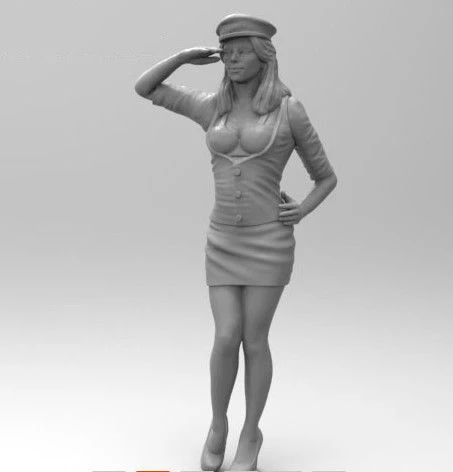 Unpainted Kit 1/16 120mm  Pinup  We Salute You1942 soldier figure Historical  Resin Figure miniature garage kit