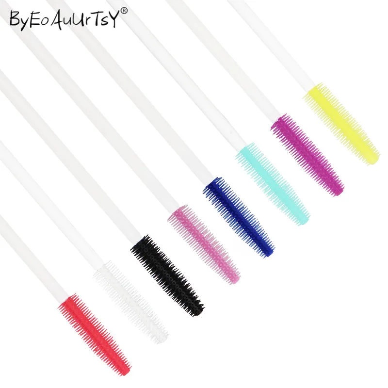 Brosses à cils jetables en Silicone, peigne, baguettes de Mascara, Extension de cils, applicateur individuel, outils de maquillage, beauté des yeux, 200 pièces