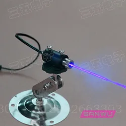 Adjustable focus blue-violet laser modules with stand industrial use paper money DIY money detector light match Physics tools