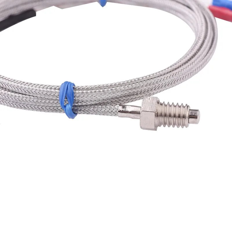 M8 Screw Bolt Type Probe Thermocouple K Temperature Sensor 0~400'C 2m Cable Wire for Industrial Temperature Controller Measuring