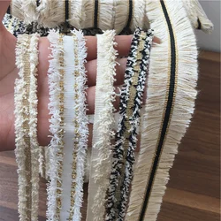 5Yds variety of exquisite fringed lace Beige color clothing coat side cuffs skirt pants lace accessories Z1492