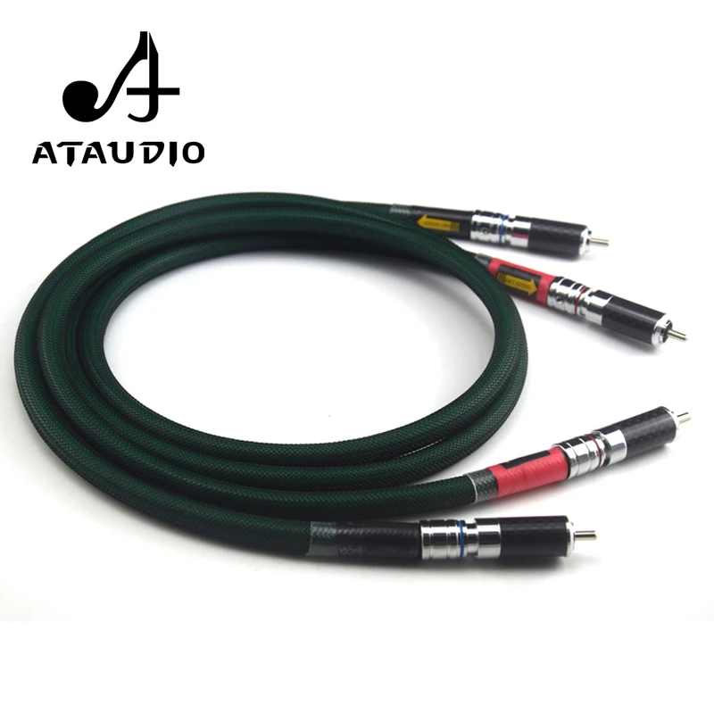 ATAUDIO 2328 Hifi RCA Cable Hi-end Silver Plated 2rca male to 2rca male CD Amplifier Interconnect Rca Cable