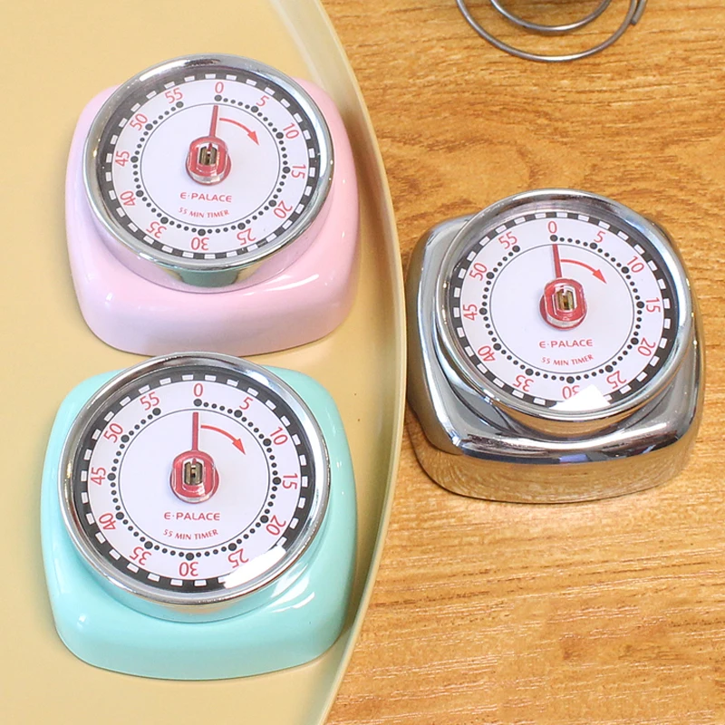 

Streamline Kitchen Timer, Countdown Stainless Steel 55-Minute Counter Clock Baking Reminder Mechanical Reminder Watch Tool