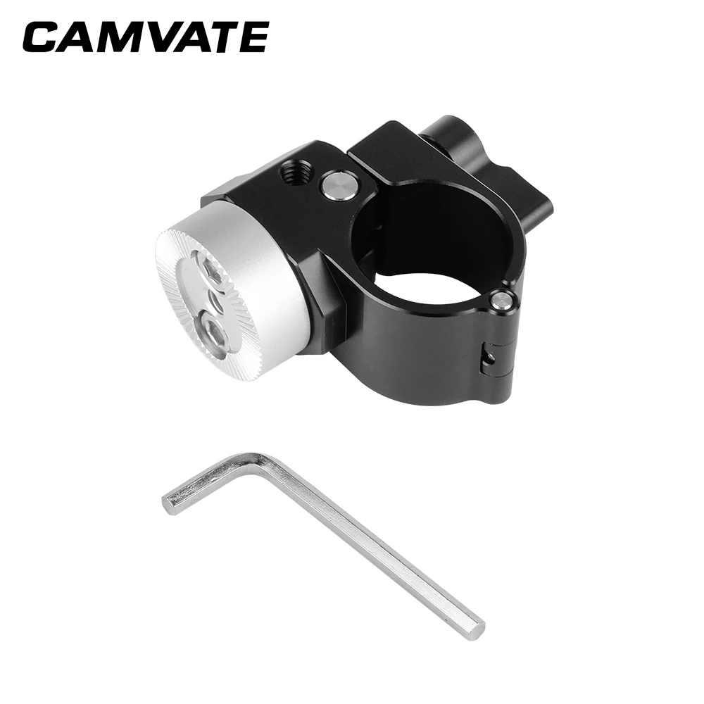 Morsetto a stelo singolo Standard 30mm CAMVATE con adattatore per montaggio filettato M6 rosetta arre per stabilizzatore DJI Ronin M/liberamente MOVI Pro