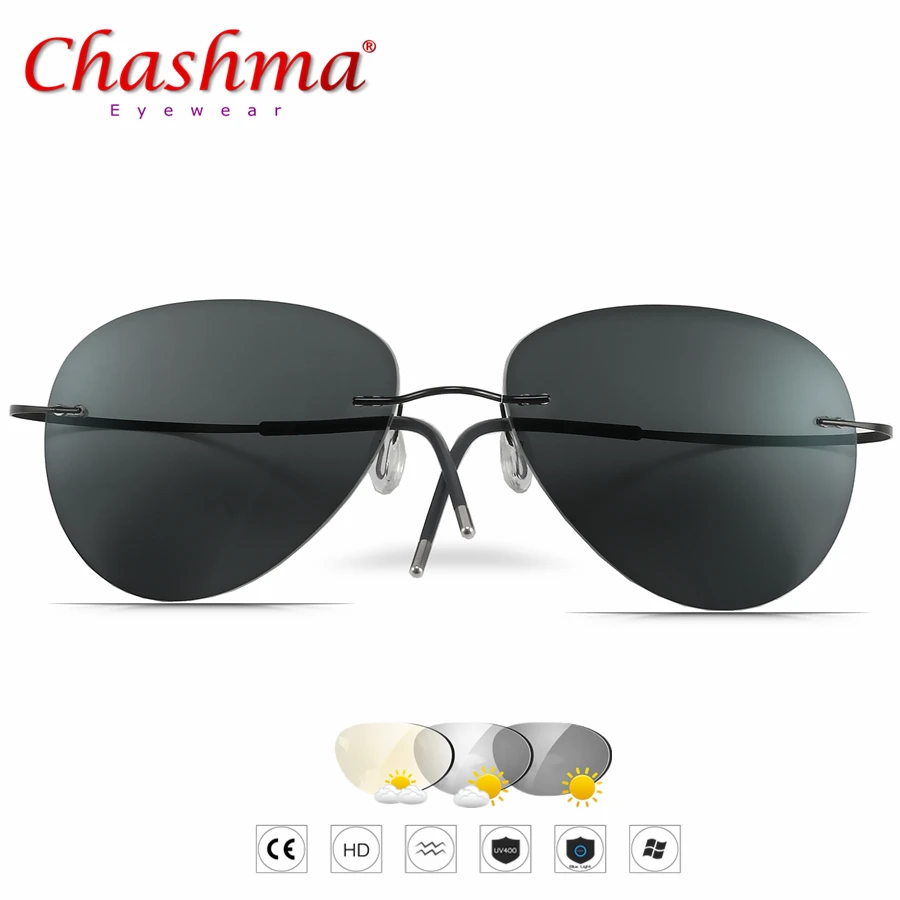 Summer Transition Sunglasses Titanium Photochromic Glasses Frame Men's and Women's 2019 NEW Chameleon Eyeglasses