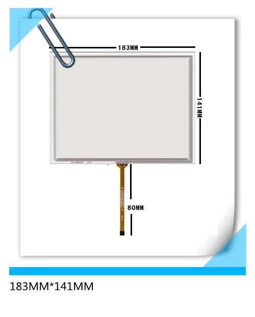 

New 8 inch 183*141 four wire resistance industrial grade touch plate 183MM *141MM free shipping