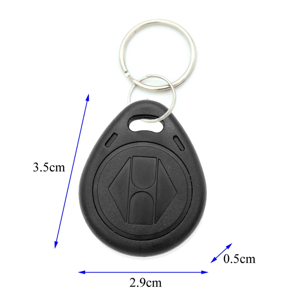 100pcs/lot RFID Keychain Card Tag Key 125khz ID Keyfob TK4100 EM4100 Access Control Time Attendance Fob Token Ring