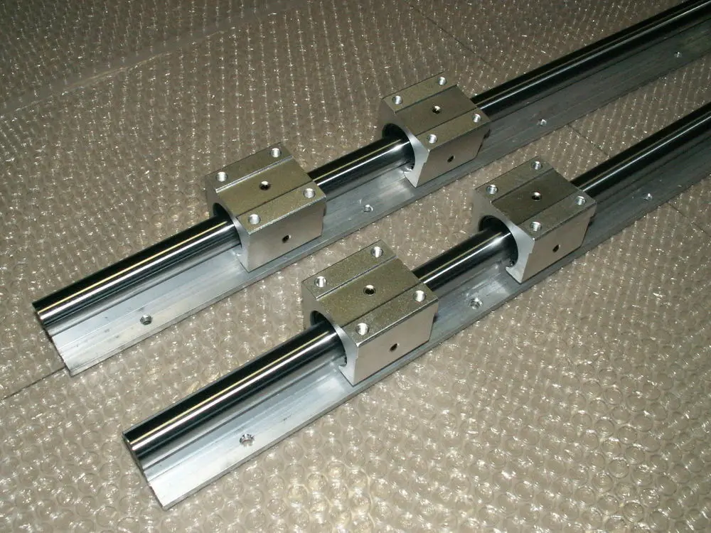 2pcs SBR16 -300mm Linear rail rod support + 4pcs SBR16UU Bearing Block Slide