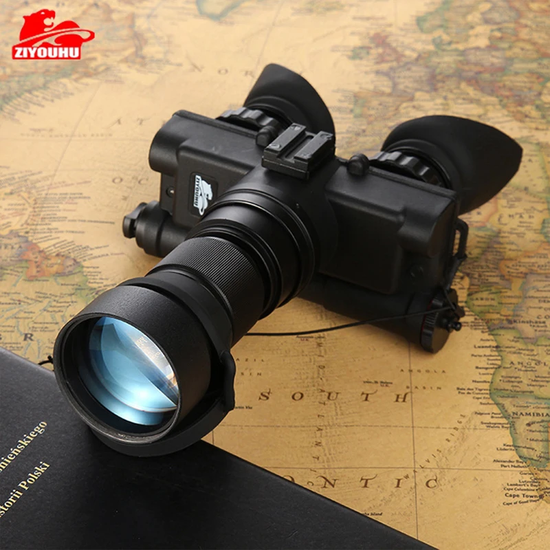 ZIYOUHU Gen2+ Image Intensifier Tube Night Vision Binocular Monoculars Green Low Light Head Mounted for Outdoor Tactical Hunting