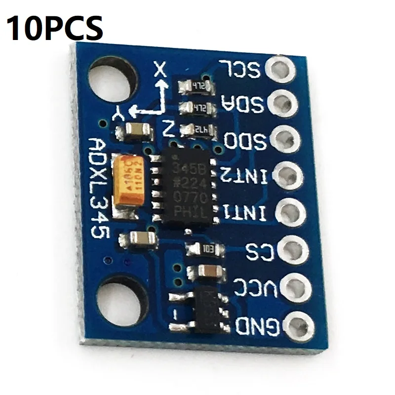 

10pcs GY-291 ADXL345 Triple-Axis Digital Gravity Sensor Accelerometer Module Tilt angle Sensor For Arduino