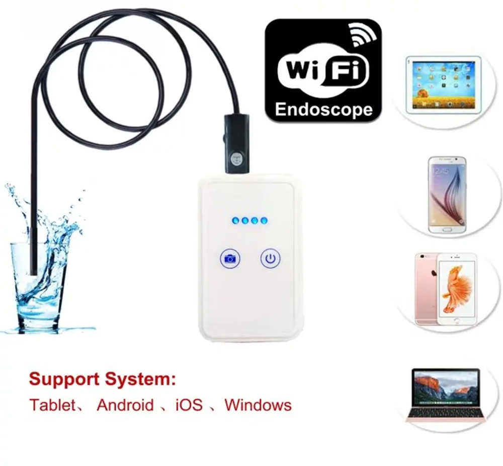 HD 2MP 1600X1200 WIFI Endoscope for Android and ISO and Windows System