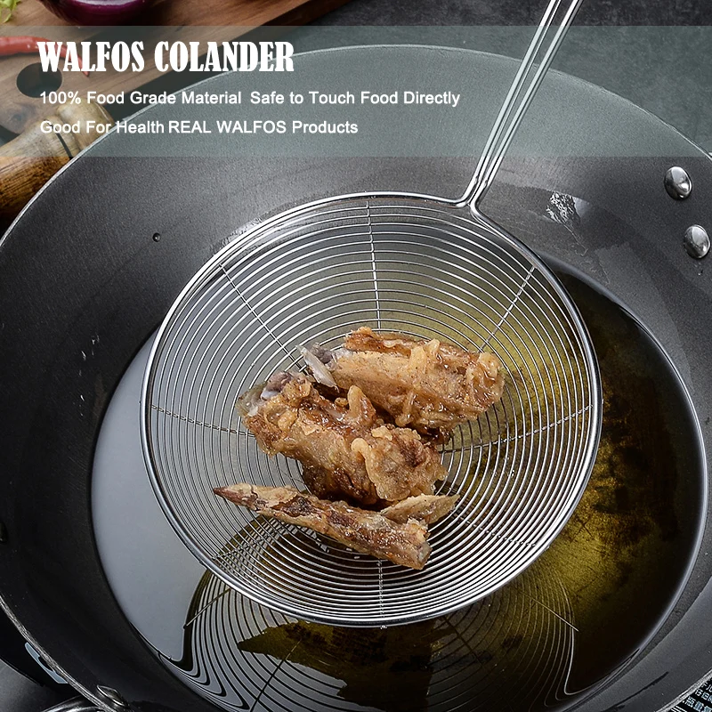 WALFOS New Colanders & Strainers Multi-Functional Filter Spoon Food Kitchen Oil-Frying Salad BBQ Filter Kitchen Supplies