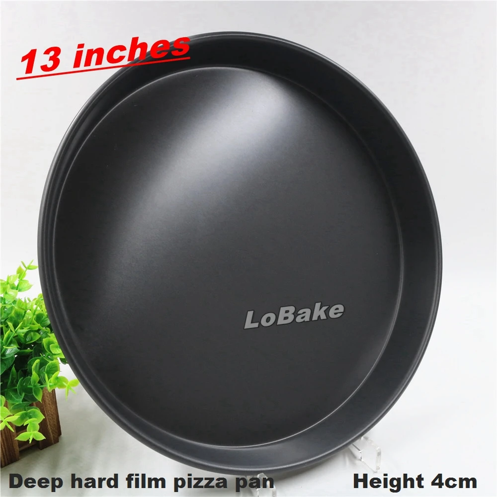 

13 inches 4cm height non-stick aluminium board deep hard film round pizza pans pie pancake mold cake plate biscuit tray DIY bake