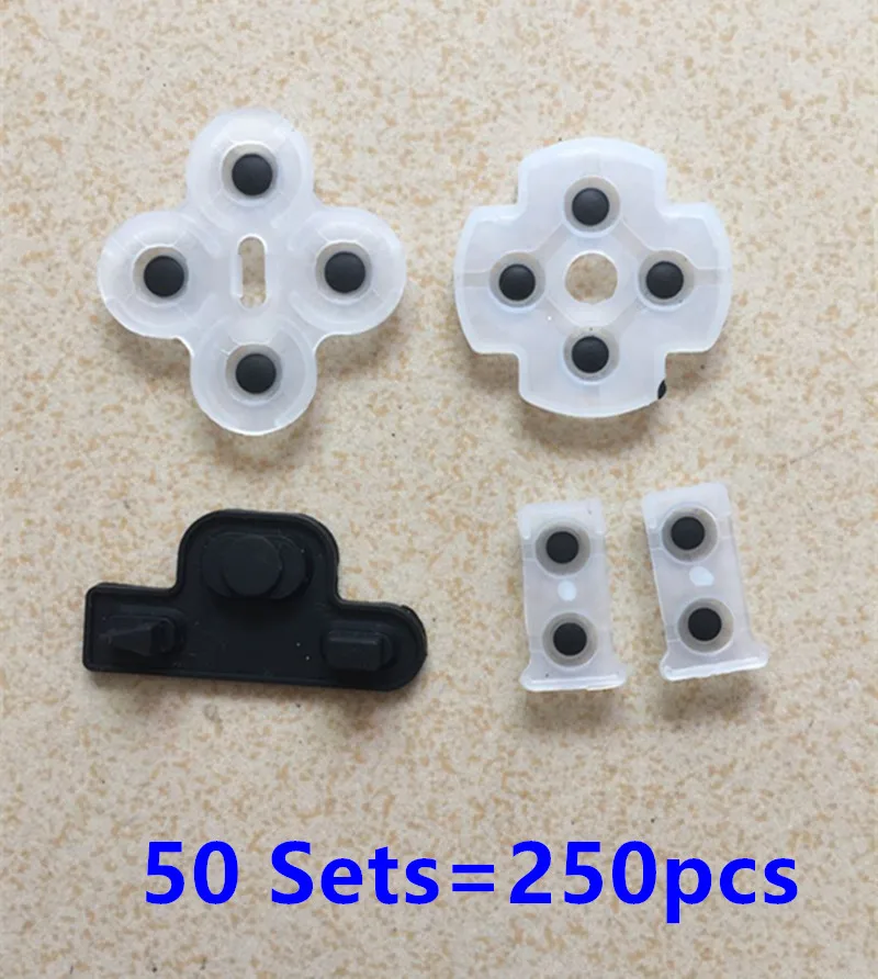 50sets Rubber Silicone Conductive Adhesive Button Pad keypads for PS3 PlayStation 3 Controller Gamepad Inner Repair Replacement