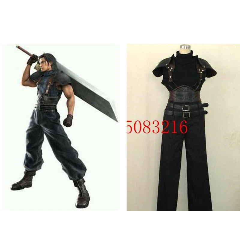 Kostium cosplay Final Fantasy VII zack fair z początku XX wieku