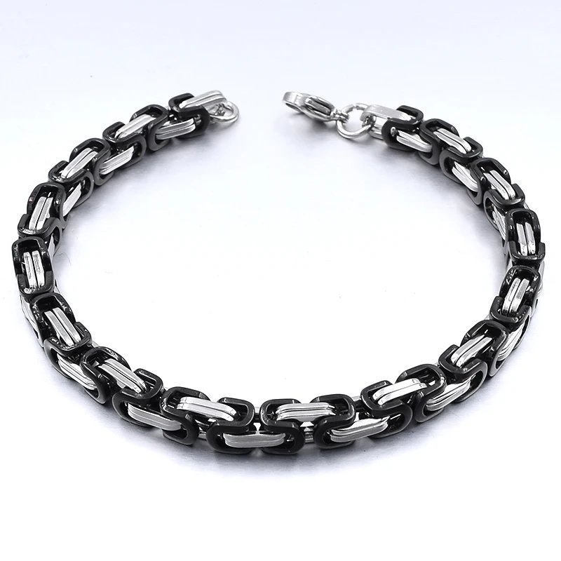 Gokadima men bracelet byzantine stainless steel links & chains Bracelets for man new pop jewelry  WB245