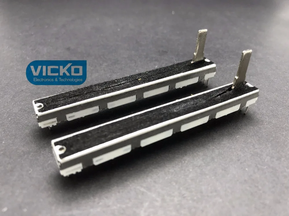 Imagem -02 - Behringer Misturador Fader Soundcraft Reta do Eixo de Slide Potenciômetro 15 mm Interruptor Branco 7.5 Centímetros 75 mm A10k A10kx2 Dupla vk 100 Pcs