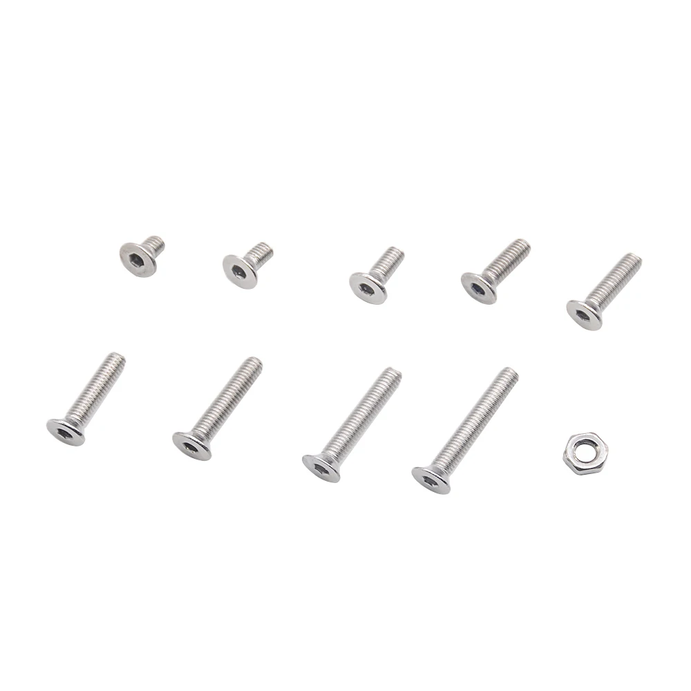 340PCS M3 Stainless Steel 304 countersunk hex socket Screws Nuts Assortment Kit Fastener Hardware