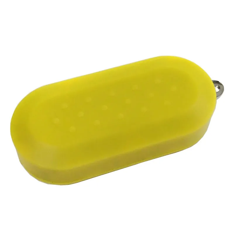 PREISEI Yellow Car Key For Fiat 500 Remote Flip Key Replace Fob Case