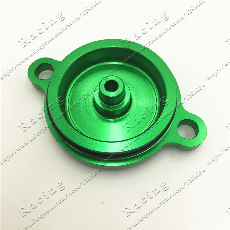 Green CNC Billet Oil Filter Cover For   KXF450  KX