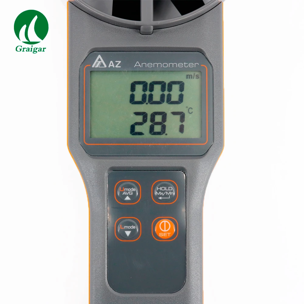 AZ8919 High Precision Digital Anemometer CO2 Air Quality Detector With Possessed Large Backlit Display Screen