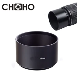 Camera Lens Hood Metal Tele Telephoto 49mm 52mm 58mm 55mm 62mm 67mm 72mm 77mm 82mm Screw-in Tubular For Canon Nikon Sony Leica