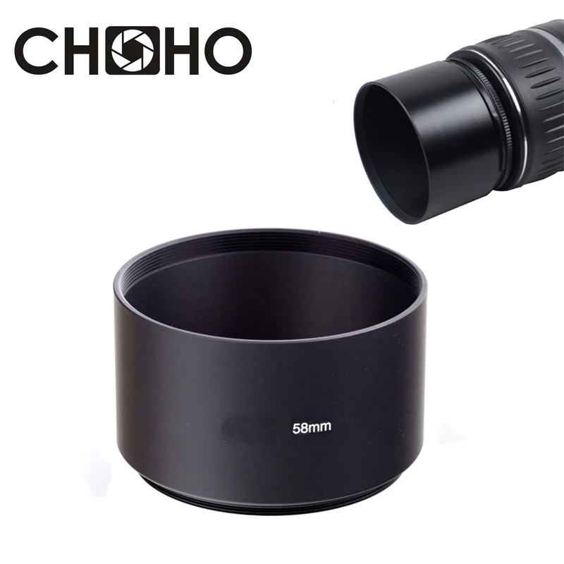 Osłona obiektywu aparatu metalowy teleobiektyw 49mm 52mm 58mm 55mm 62mm 67mm 72mm 77mm 82mm wkręcany rurowy do Canon Nikon Sony Leica