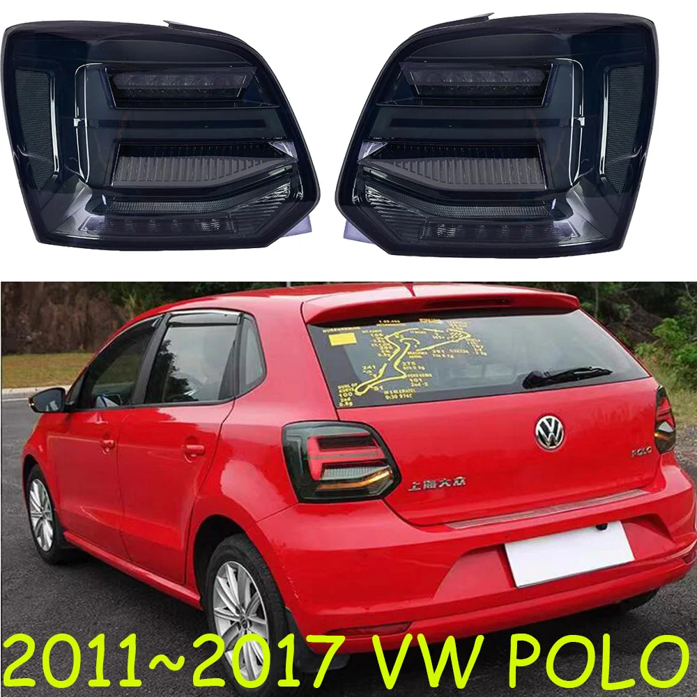 

car styling polo tail lights for 2011~2017 Polo taillights LED Tail Lamp rear trunk lamp drl+brake+reverse+Dynamic turn signal
