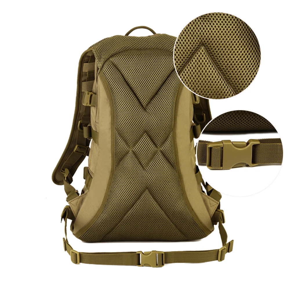 PROTECTOR PLUS Taktischer Rucksack 25L Reitrucksack Wasserdicht Hochwertige Wandertasche im Jagdstil Kleiner Rucksack – Detail 11