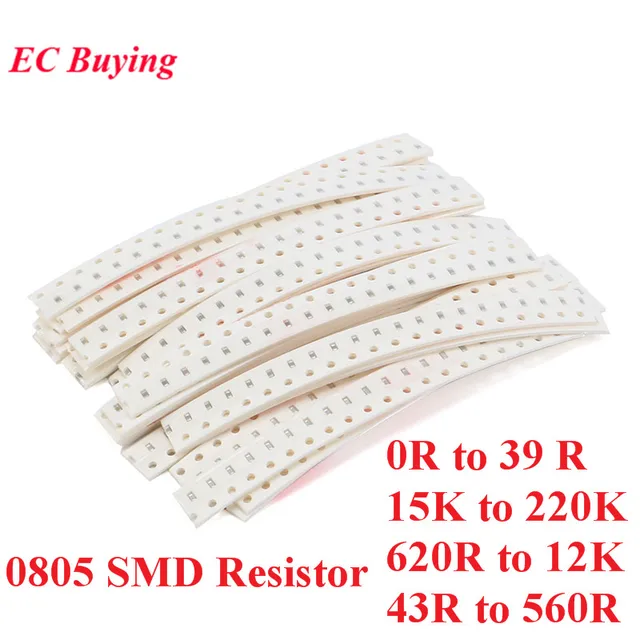 Zestaw rezystorów SMD 0805, 420-500 sztuk, zestaw asortymentowy, 5%, zestaw próbek, woreczek z próbkami, zestaw DIY, komponenty elektroniczne, 25 wartości * 20 sztuk, 3K 200 sztuk
