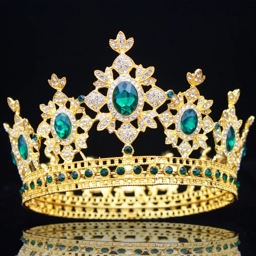 Crystal Queen Bridal Crown For Women Luxury Full Circle Wedding Tiara Pageant Prom Headpiece Wedding Bride Hair Accessories