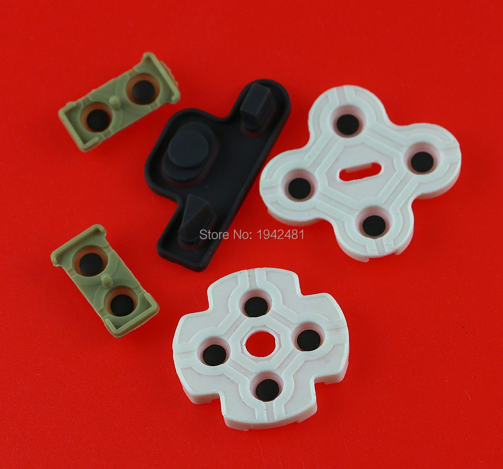 وسادات مفاتيح مطاطية لاصقة للبلاي ستيشن 3 ، موصلة ، وحدات تحكم PS3 ، قطع إصلاح الأزرار ، استبدال ، 5 مجموعات