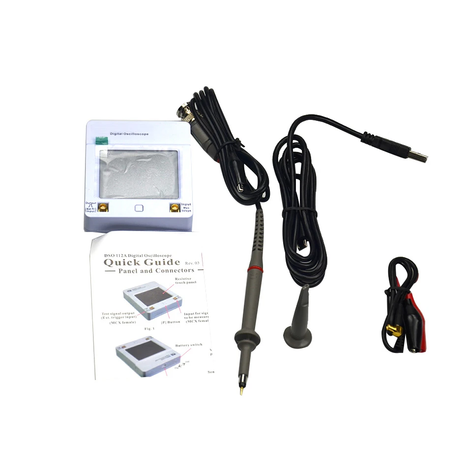 Profissional mini portátil de alta qualidade tela toque osciloscópio usb digital alta precisão osciloscópio interface 2mhz 5msps