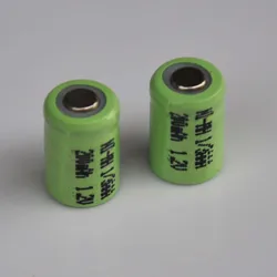 2-10PCS 1.2V 1/3AAA ni-mh rechargeable battery 200mah 1/3 AAA nimh cell with NO welding tabs for LED solar light