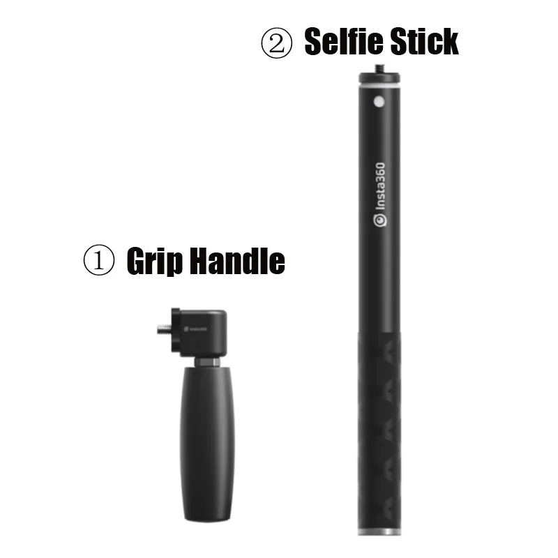 Insta360 One X Camera 1/4 Screw Selfie Stick Handheld Monopod+Bundle Rotation Handle For Insta 360 One Bullet Time Shooting