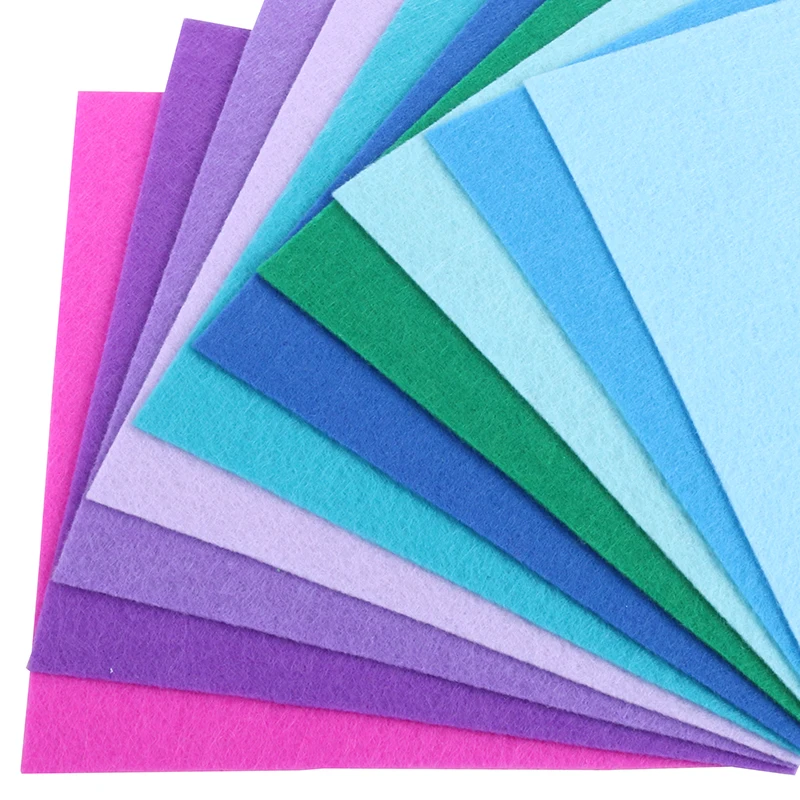 Nanchuang 40Pcs/Lot 1mm Thickness Non Woven Felt Fabric Handmade Cloth For Home Decoration Sewing Dolls&Crafts Material 10x15cm