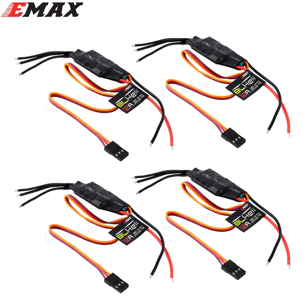 4pcs Emax BLHeli Series 12A 20A 30A 40A 50A 60A 80A ESC Electronic Speed Controller with BEC for RC Drone FPV DIY Multirotors