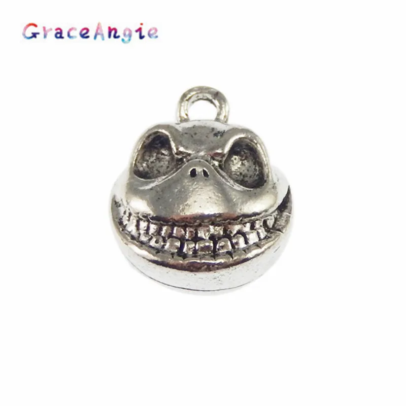 GraceAngie 36PCS Frog Skull Design Crafts Kids Gifts Charms Pendant Decoration Zinc Alloy DIY Women Jewelry Handmade Findings