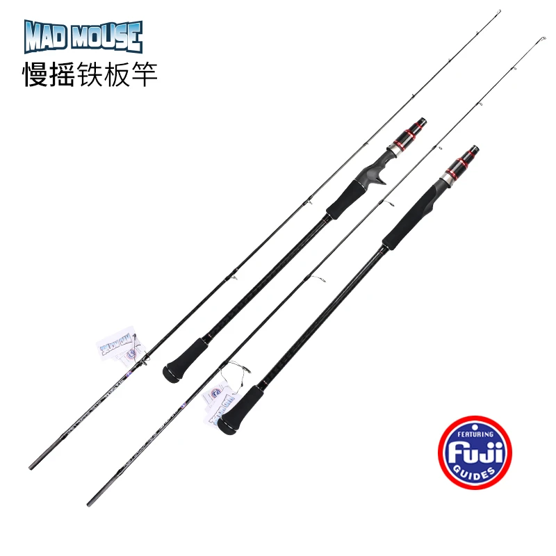 NewJapan full fuji parts MADMOUSE slow jigging rod 1.9M 12kgs lure weight 60-150g  boat rod spinning/casting Ocean Fishing Rod