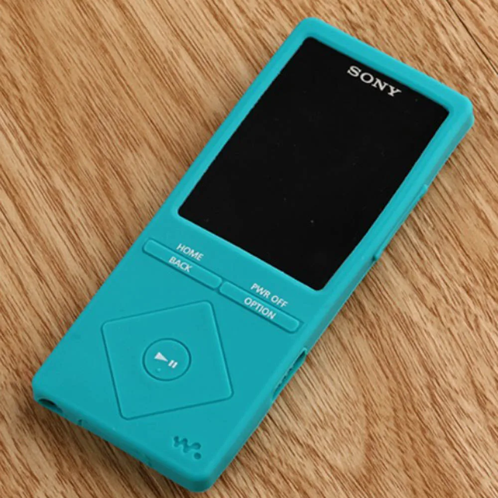 Bieganie wielbłąda gumowe żelowe pokrywa silikonowa skrzynka dla Sony Walkman NWZ A15 A17 A25 A27 ochronna tylna skórzane etui Protector Film pasek