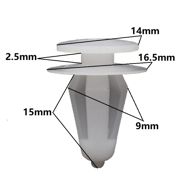 KE LI MI Universal Nylon Car Door Panel Trim Clips Fixed Clamp Snaps Fastener for Toyota
