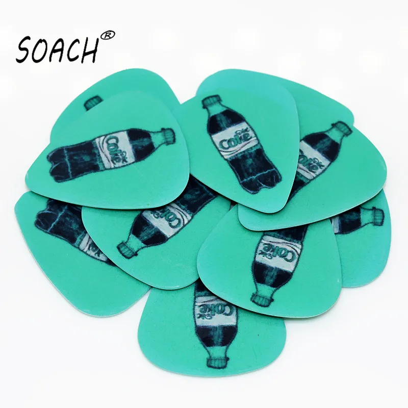 SOACH 10pcs 0.71mm guitar paddle PVC double-sided printing pattern guitar picks pick string guitar instrument accessories