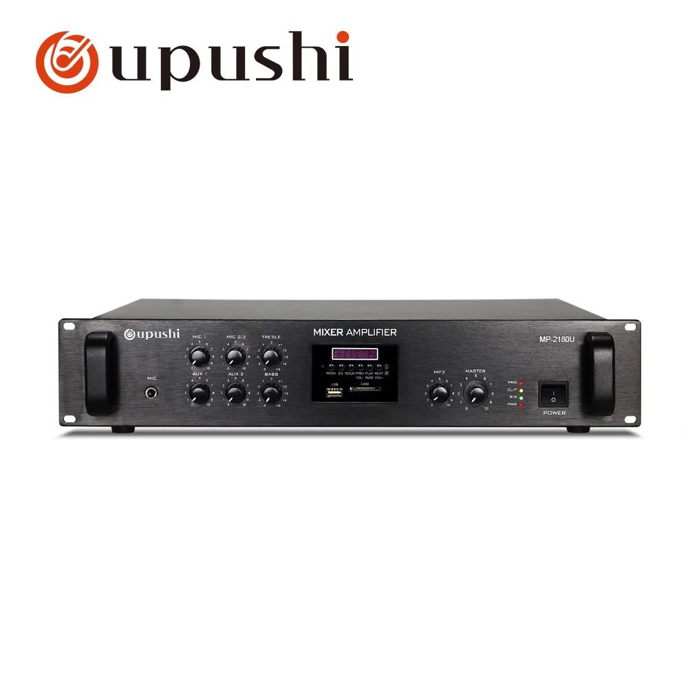 Oupushi-AMPLIFICADOR DE audio Pa con bluetooth para el hogar, sistema de sonido envolvente, compatible con control remoto, tarjeta SD USb, FM