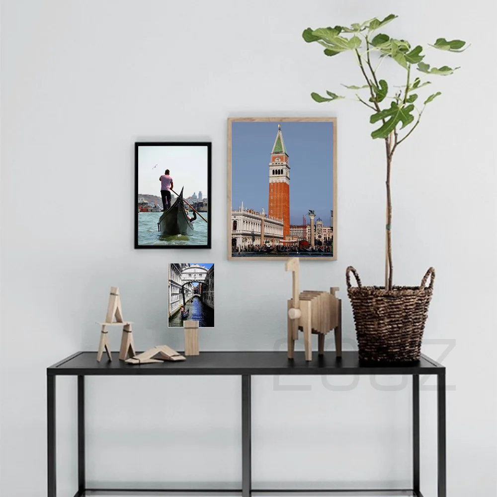 Piazza San Marco Venezia Venice Italy Gondola Bridge Wall Art Canvas Painting Nordic Posters Wall Pictures For Living Room Decor