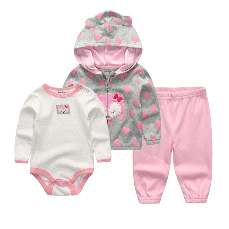 Baby Boy Girls Clothes Set Coat Bodysuit Pants Children Cloth Suit Newborn Baby Clothing roupas bebes meninos kids clothes