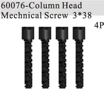 HSP part 60076 Column Head Mechnical Screw (3*38mm) X4P For 1/8 RC model Monster Truck Buggy Car spare parts