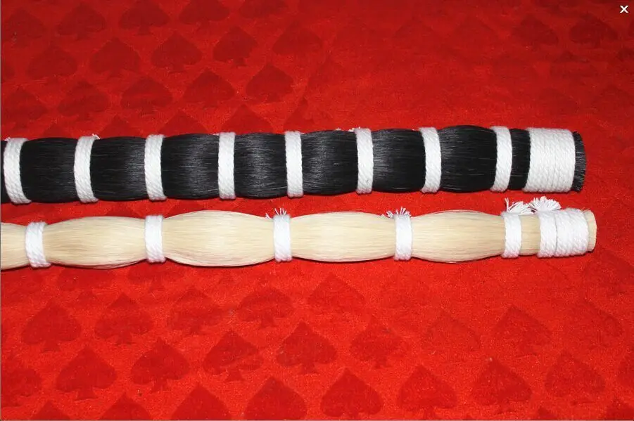 500g two colors violin Mongolia pure natural white / black 250g each bow hair ponytail 80-85 cm