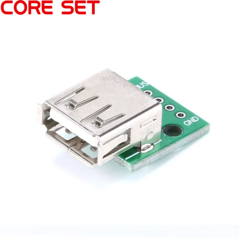 Adaptador de placa PCB tipo A, convertidor USB hembra A DIP de 2,54 MM, conector USB hembra para Arduino, 10 piezas/1 unidad